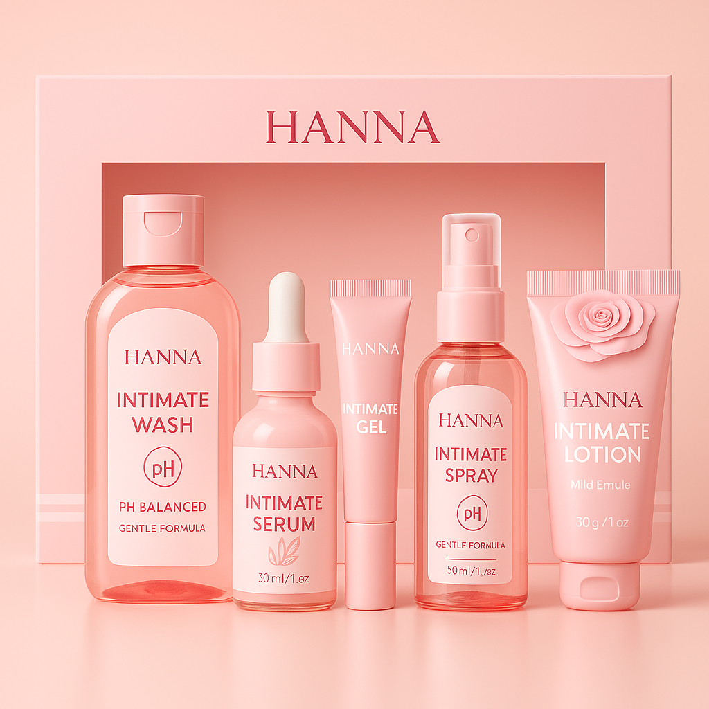 Hanna 5i1 Intim Plejesæt – For naturlig friskhed & pleje i intimområdet