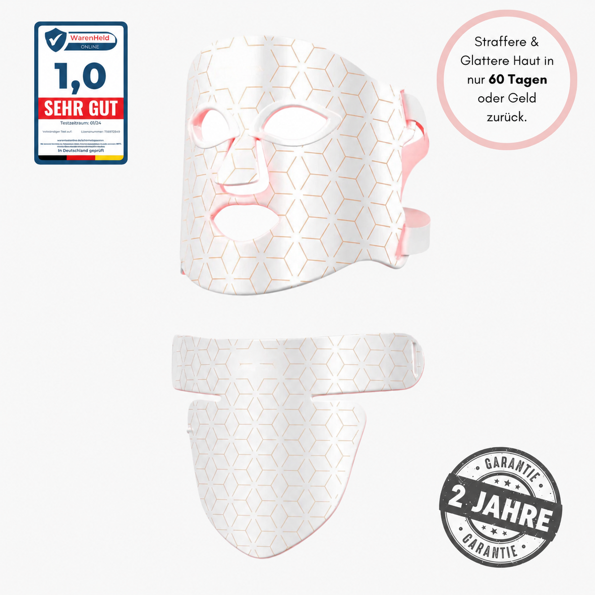 Masque LED visage HANNA PRO – Pour une peau plus lisse, plus ferme et visiblement plus fraîche
