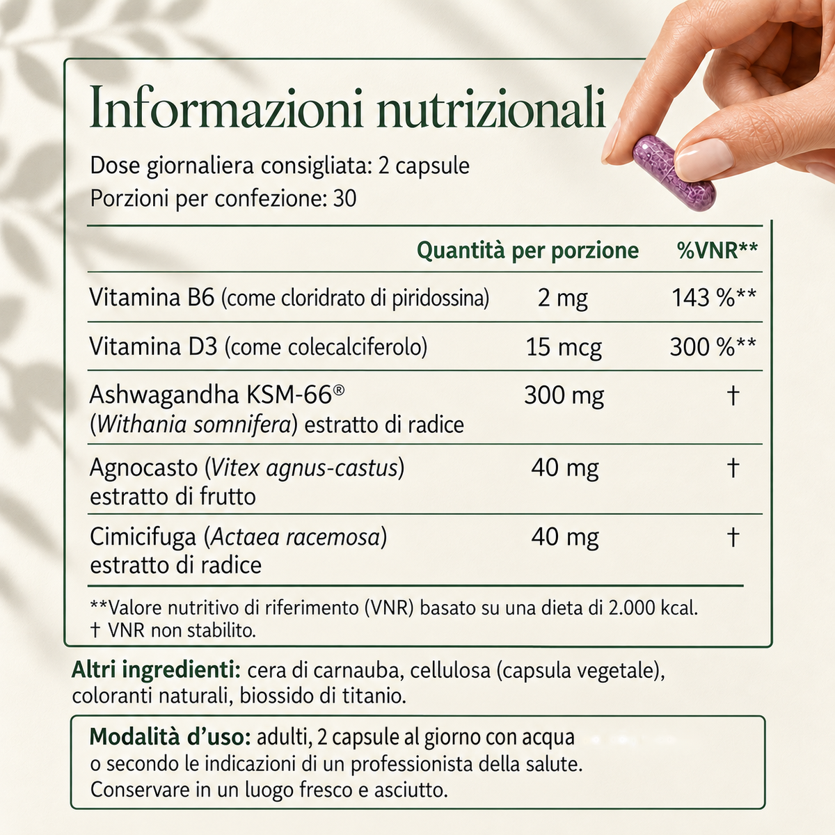 Integratore Menopausa e Perimenopausa – Capsule Vegane – Hanna MenoPause