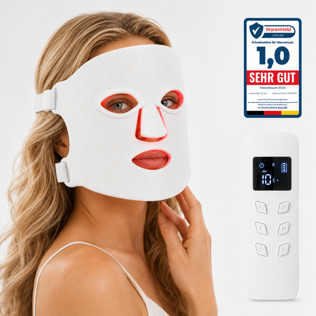 HANNA LED Face Mask PRO – Per una pelle più liscia, tonica e visibilmente più fresca