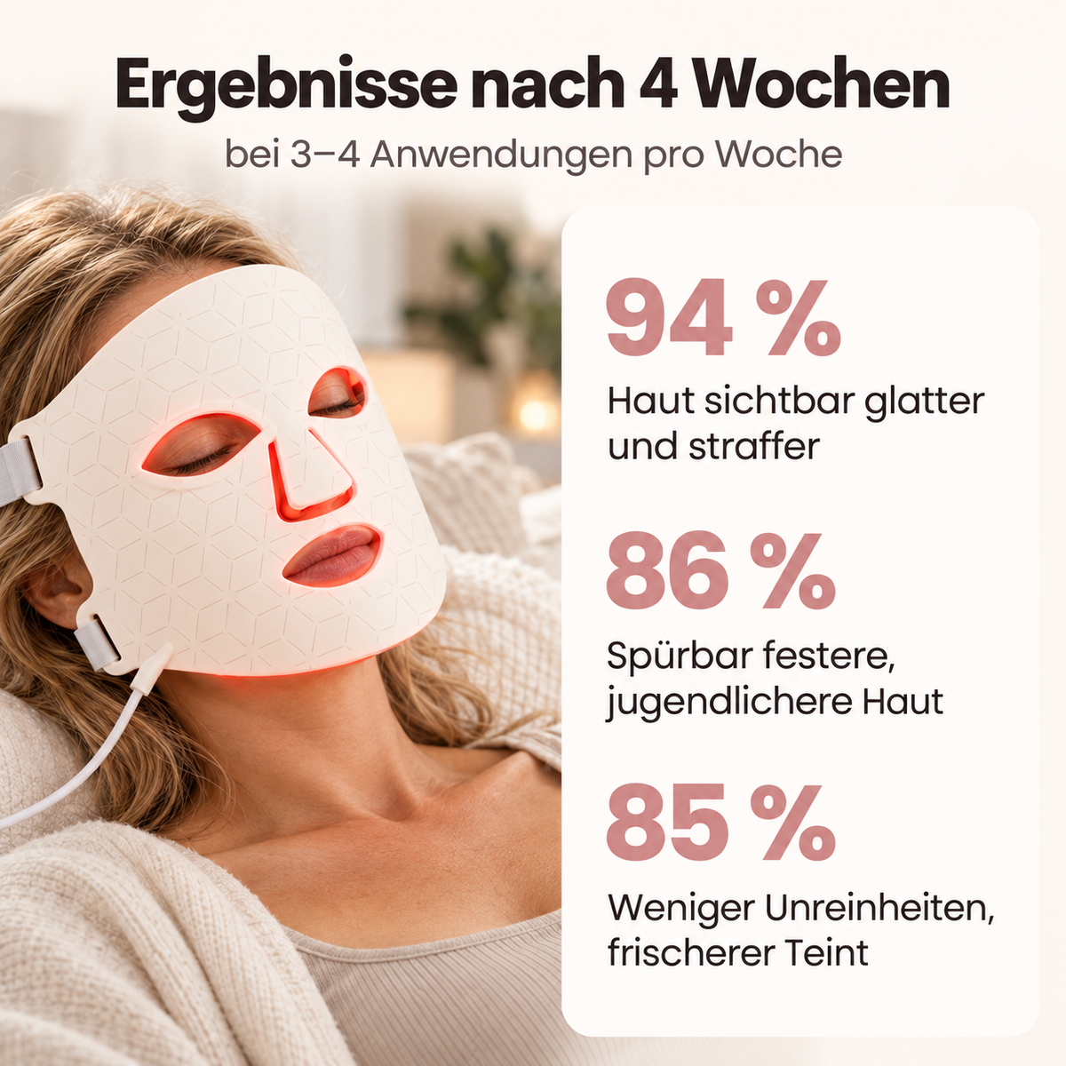 HANNA LED Face Mask PRO – Per una pelle più liscia, tonica e visibilmente più fresca