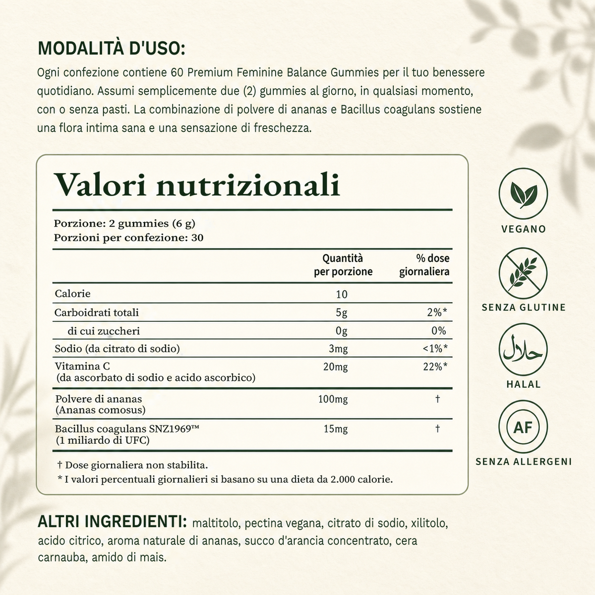 Hanna Balance Gummies – per la tua flora intima e il tuo equilibrio quotidiano