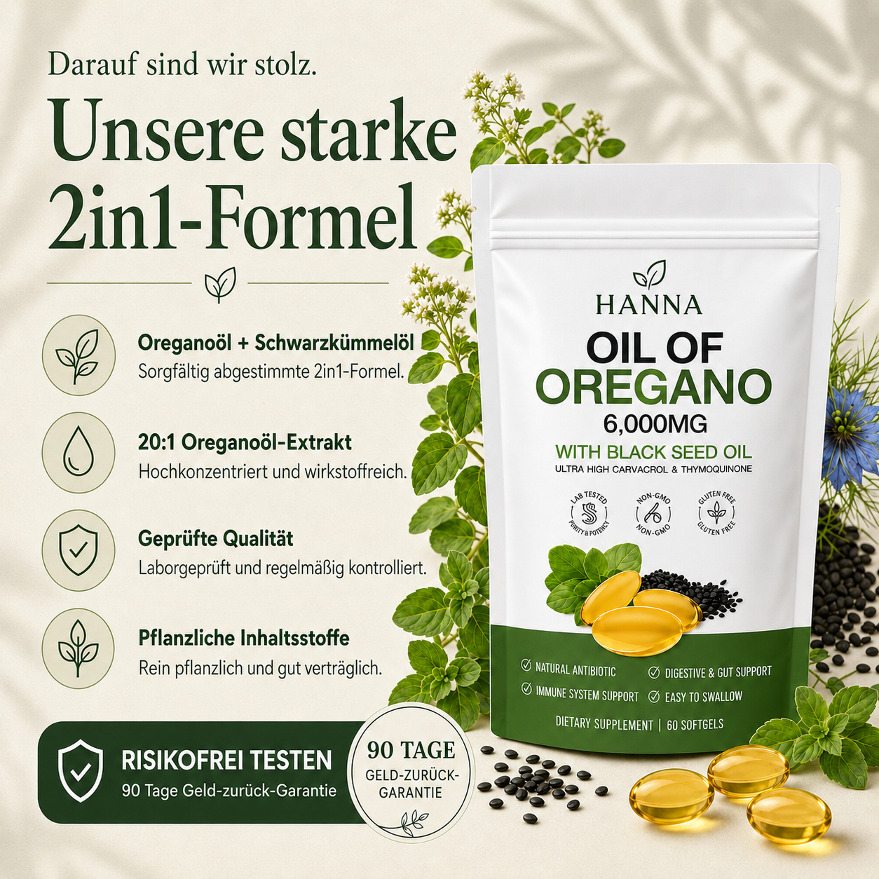 Hanna Oregano Softgels