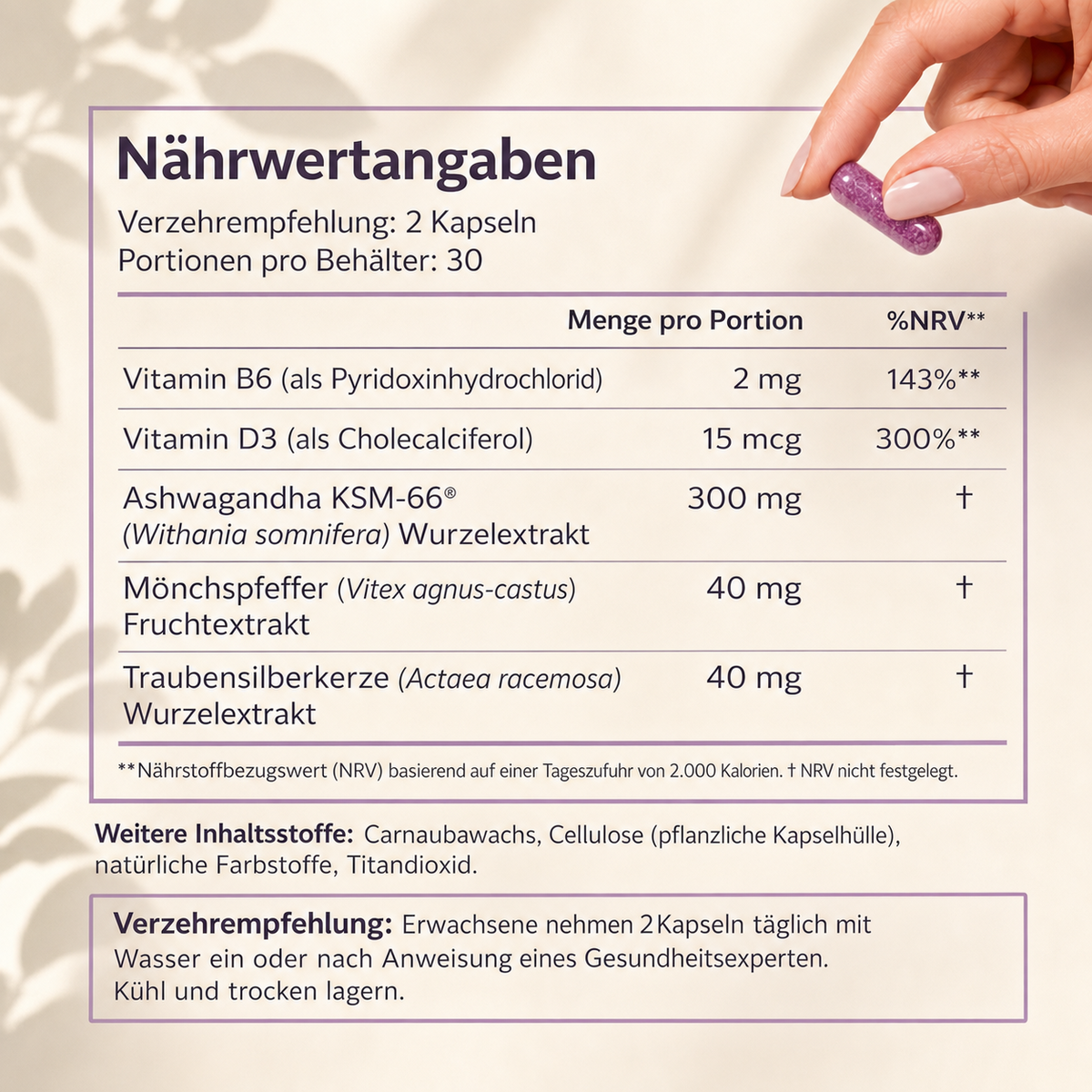 Hanna MenoPause – Vitamin-Kapseln für die Wechseljahre